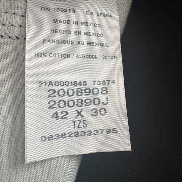 Men's Deep Black 42 X 30 Lee 100% Cotton Regular Fit Straight Leg Denim Jeans - Picture 5 of 5